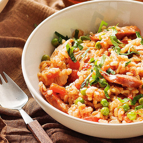 John Audsley Snr BAKED CHICKEN AND CHORIZO RISOTTO A firm family favourite as it’s such an easy dish